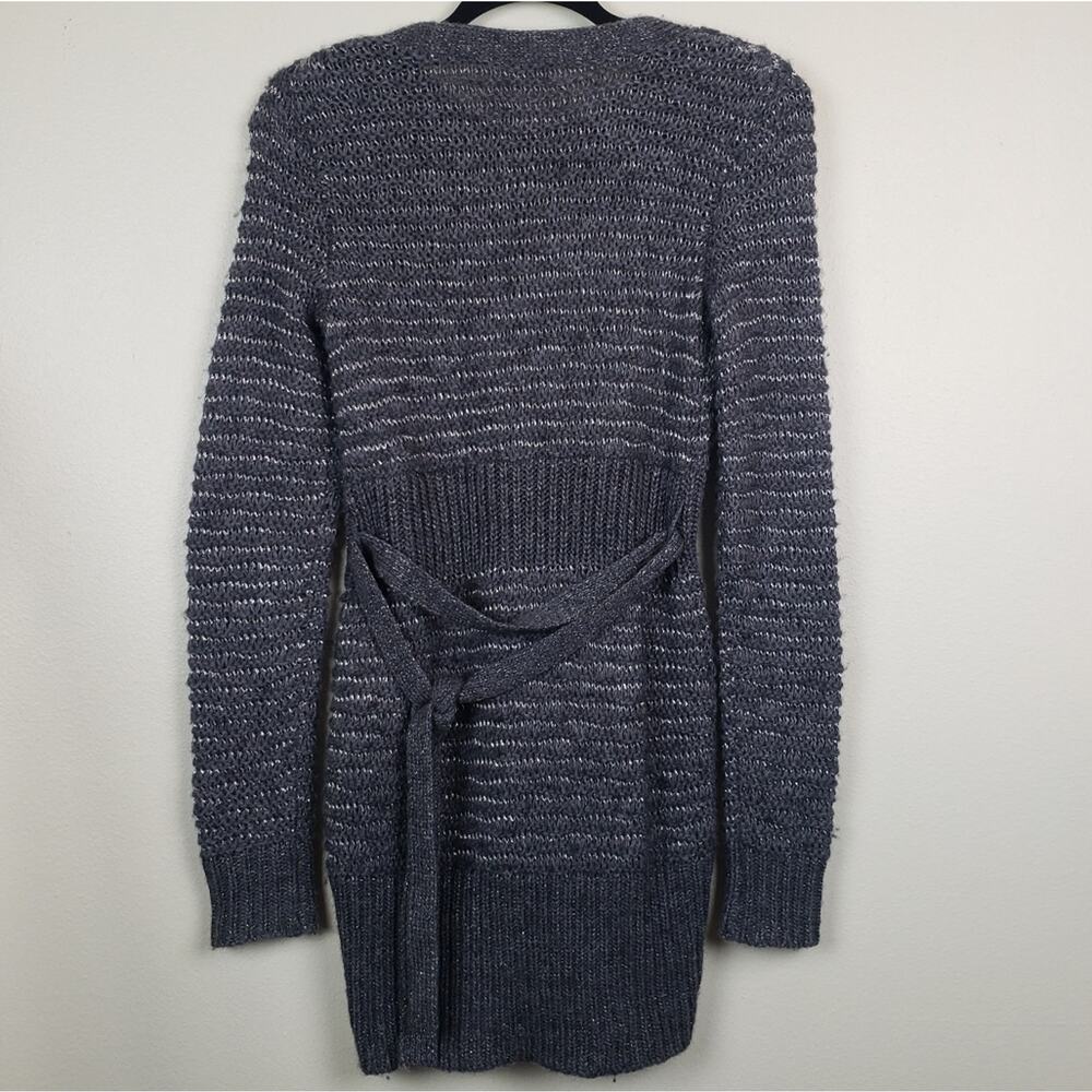 Rebecca Taylor | Metallic Belted Sweater Cardigan - Picture 2 of 7